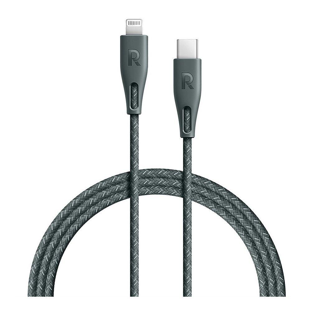 RAVPower Type-C to Lightning Cable- Nylon White | 1.2m & 2m