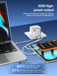 LDNIO Q9 Fast Charger with Retractable Cable - 33W & 65 W