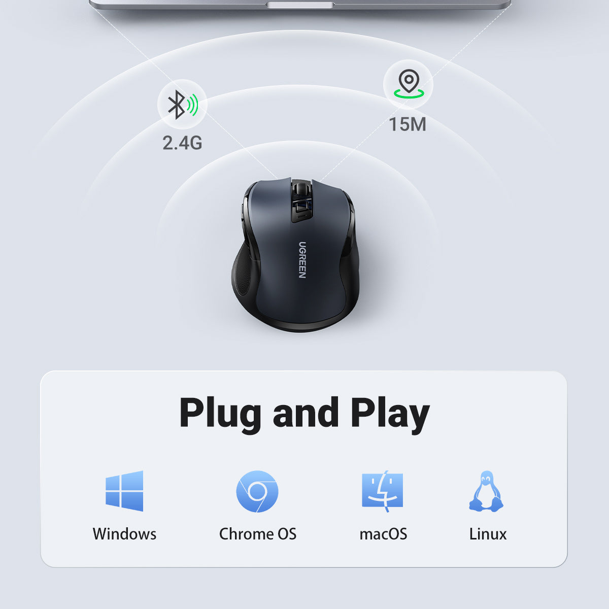 Ugreen MU006 4000DPI Silent Wireless Mouse