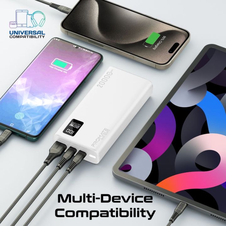 Promate Bolt-20PD 20000mAh 22.5W Power Bank