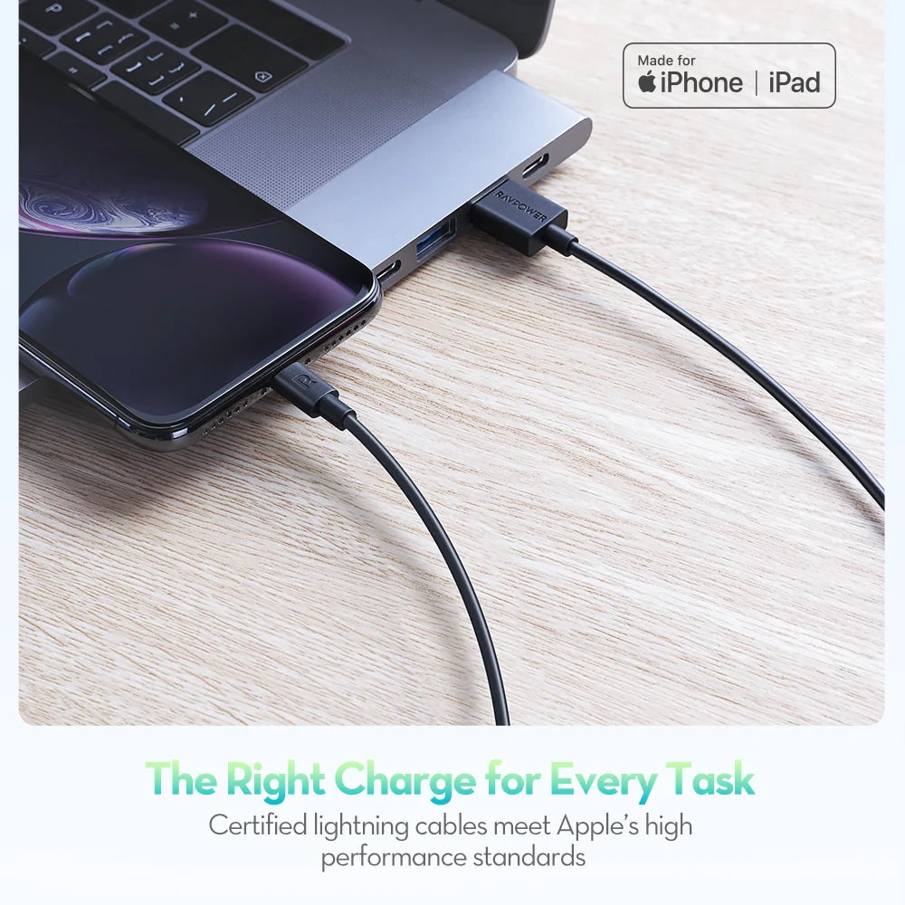 RAVPower RP-CB101 USB-A to Lightning Cable