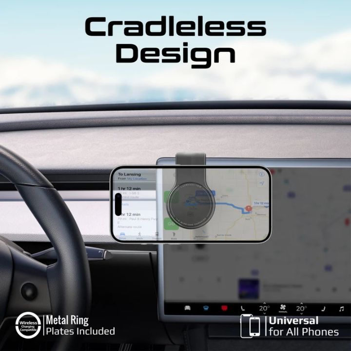 Promate LaxMount-15W Flexible Wireless Car Charger