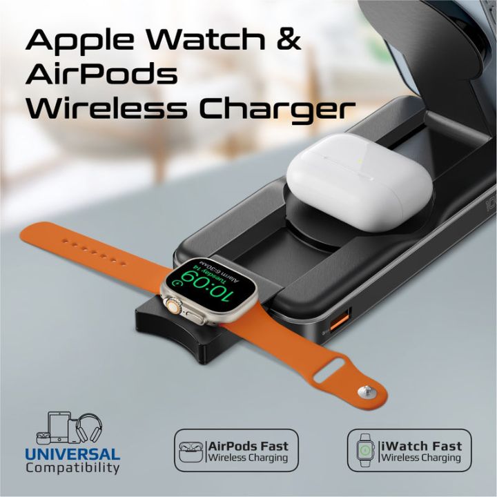 Promate PowerPack-Fold 10000mAh 5-in-1 Power Bank