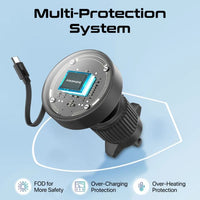 Promate MagDrive-R 15W Retractable Car Charger
