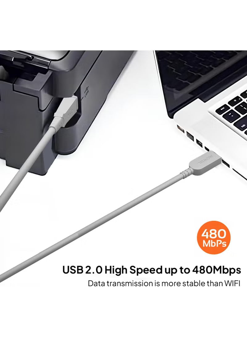 Mowsil USB 2.0 Type-A to Type-B Printer Cable