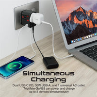 Promate TripMate GaN65 65W Travel Adapter