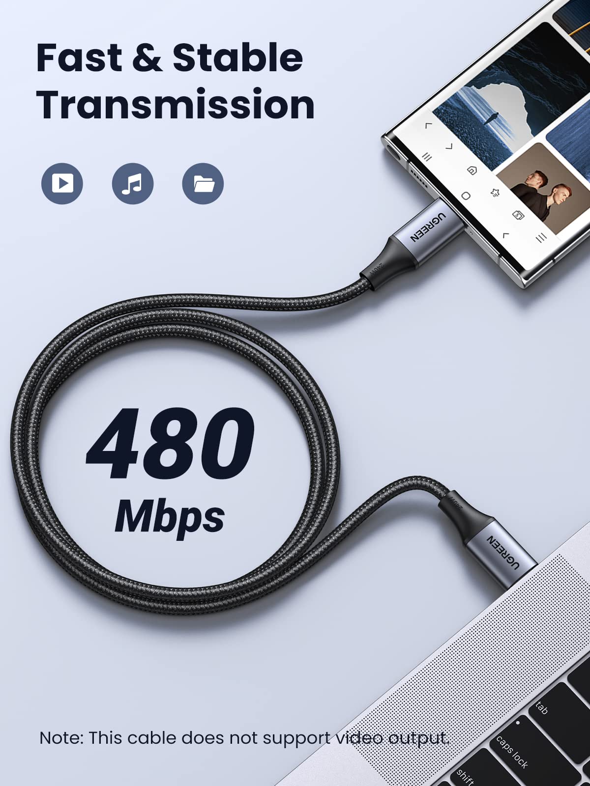 UGREEN US535 USB-C to USB-C 240W Braided Cable