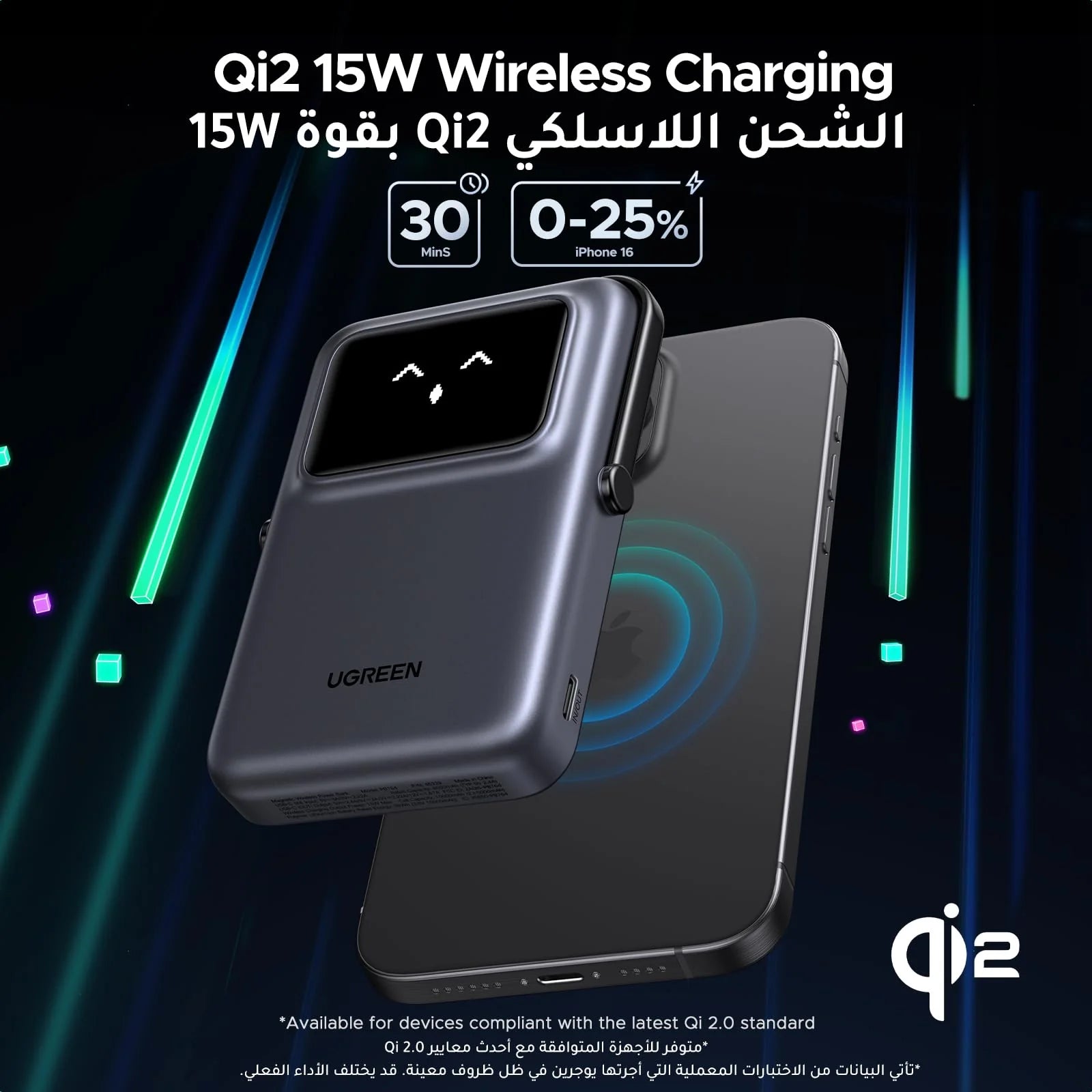 UGREEN Uno 10000mAh Magnetic Wireless 15W Power Bank 20W