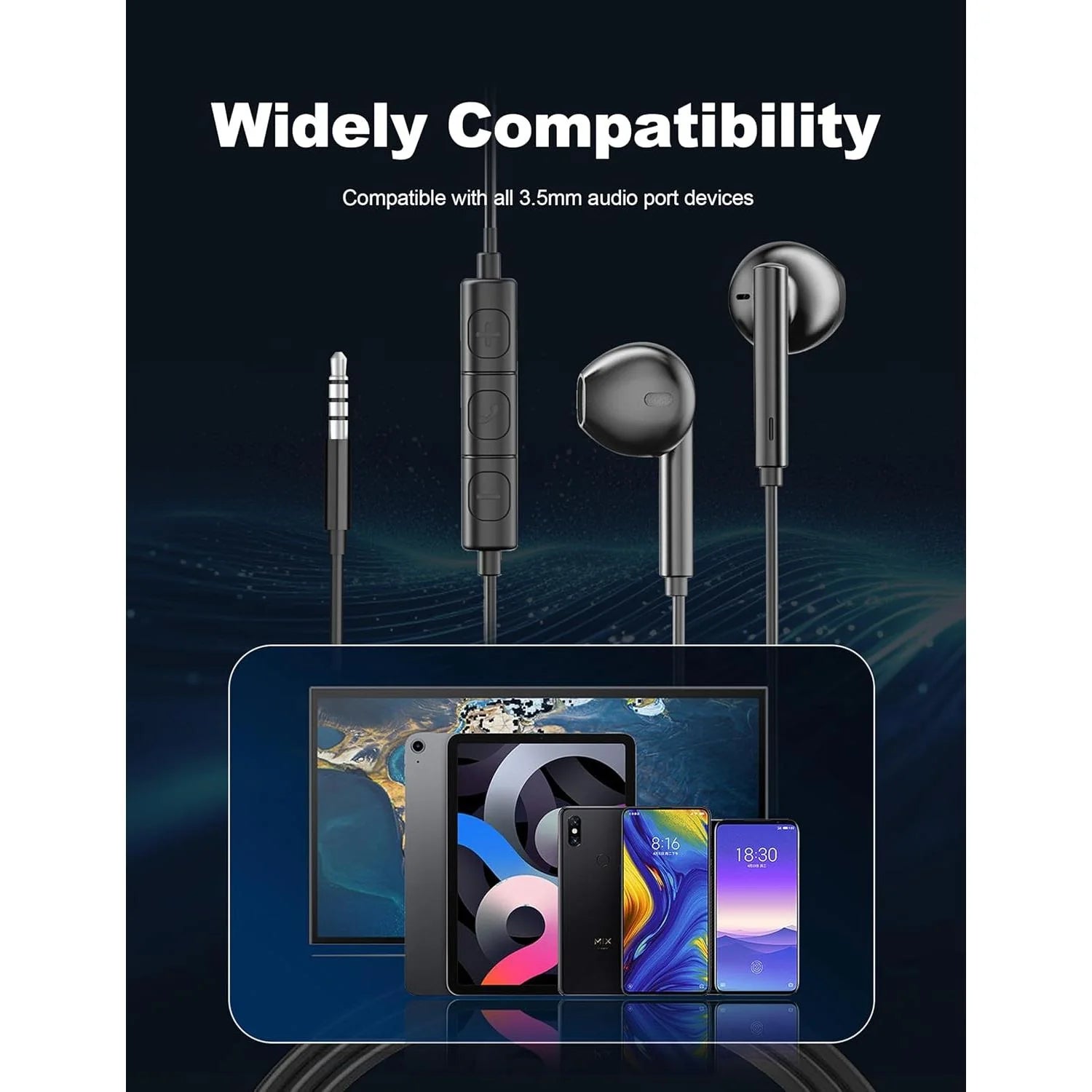 RAVPower RP-BH1006 Wired Earphone - 1.2 Meter