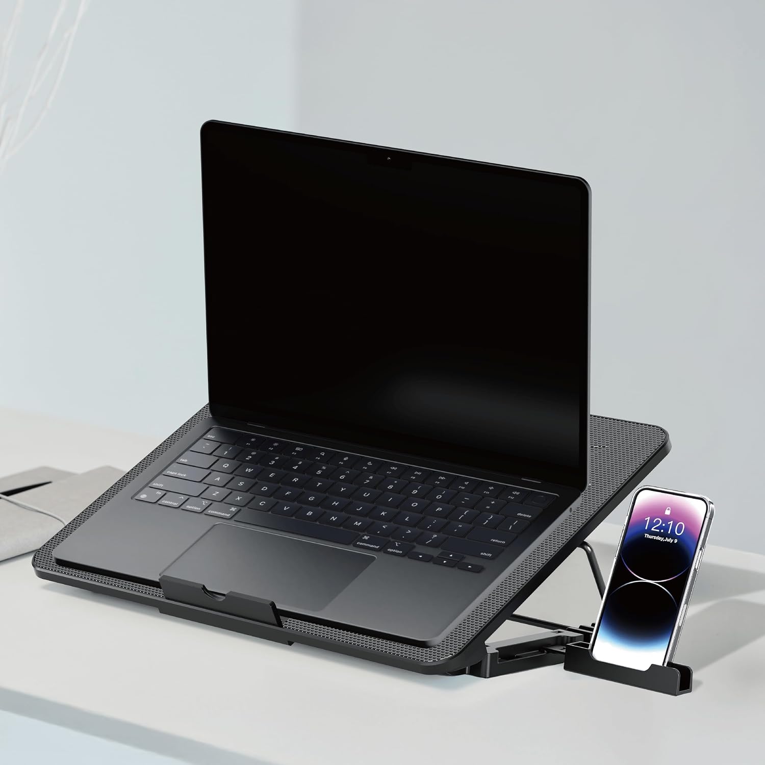 Porodo Gaming PDXF5CP 8-Fan Laptop Cooling Stand with Phone Slot