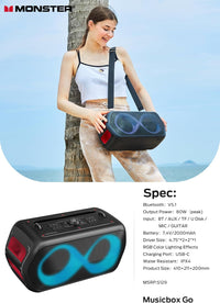 Monster MusicBox Go Portable Bluetooth Speaker - Pre-Order*