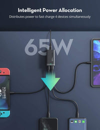 RAVPower RP-PC136 PD Pioneer 65W 4-Port Wall Charger