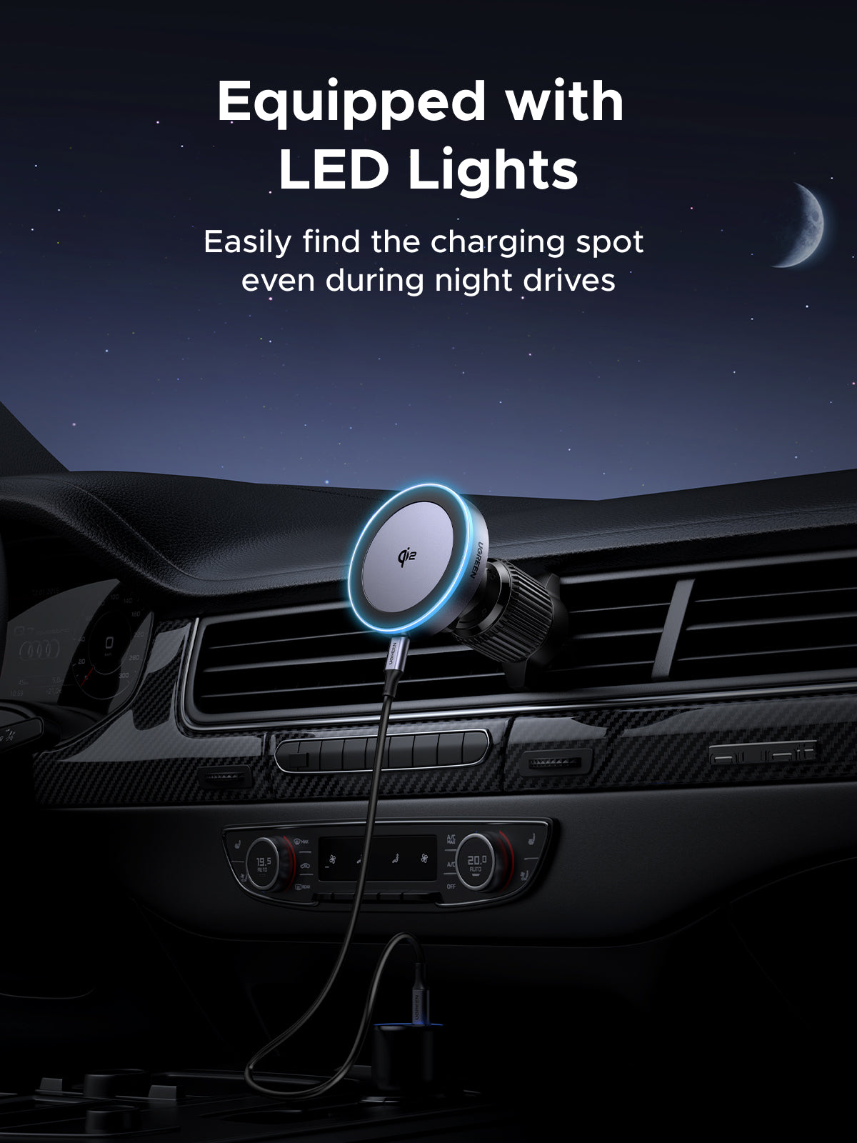 UGREEN Magnetic Car Wireless Charger 15W