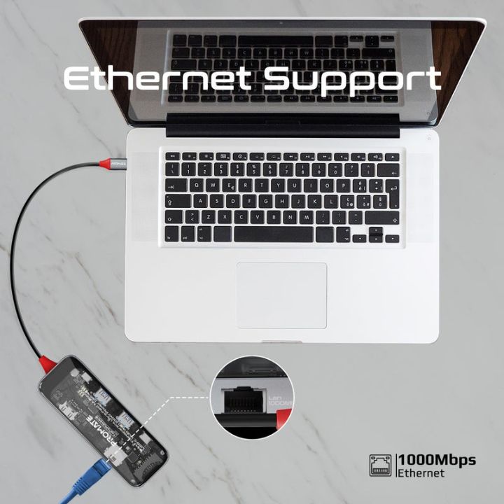 Promate TransHub-Mini 8-in-1 100W USB-C Hub