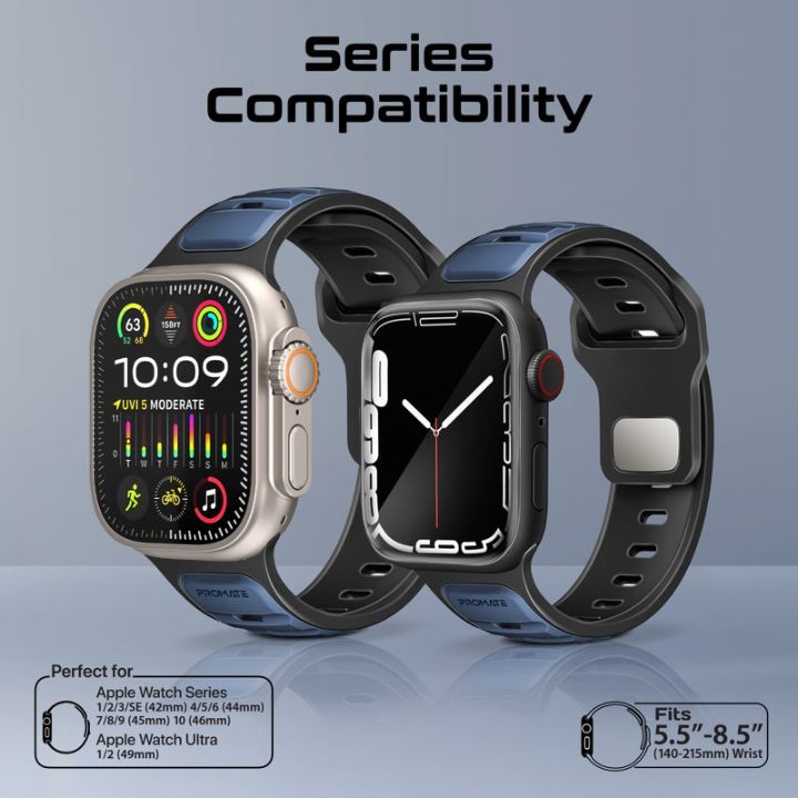Promate SiliBand-DC Two-Tone Silicone Apple Watch Band