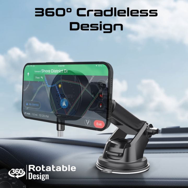 Promate MagDrive-R 15W Retractable Car Charger
