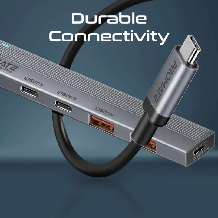 Promate LiteHub-Pro 4-in-1 10Gbps USB-C Hub