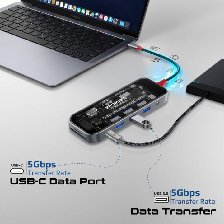 Promate TransHub-Pro 11-in-1 100W USB-C Hub
