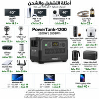 Promate PowerTank-1200 1200W 1008Wh LiFePO4 Power Station