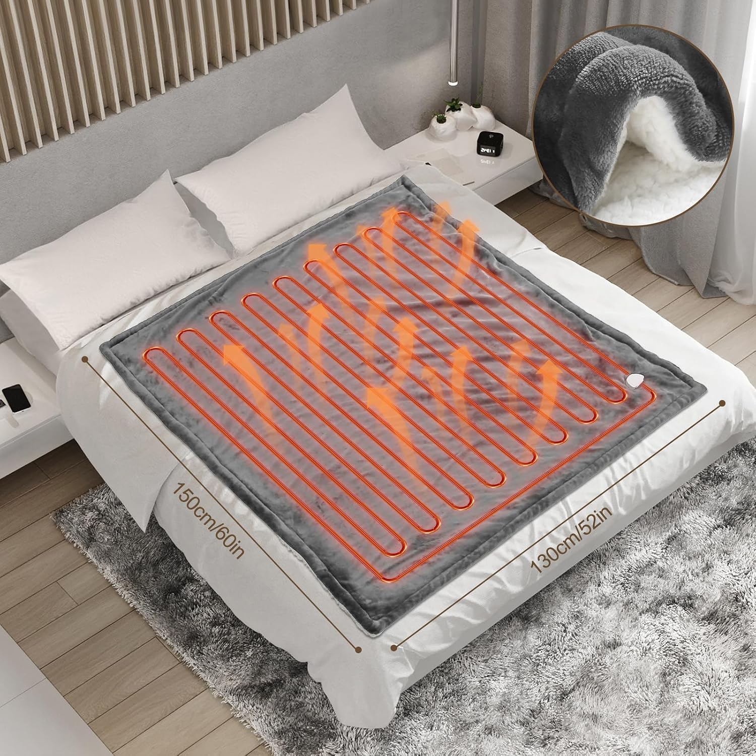 HY-T3 Electric Heated Blanket – 180 × 160cm