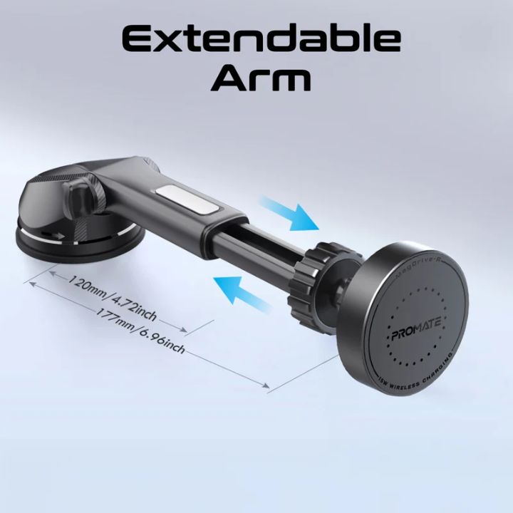 Promate MagDrive-R 15W Retractable Car Charger