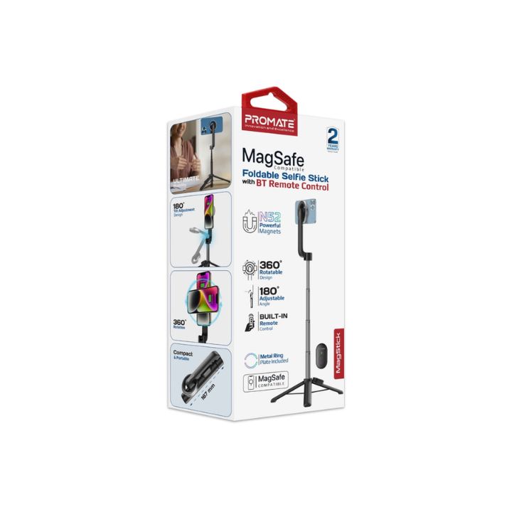 Promate MagStick MagSafe Selfie Stick with Remote
