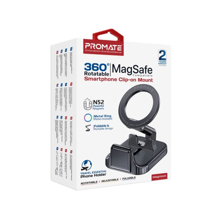 Promate MagHook 360° Magnetic Clip-On Mount