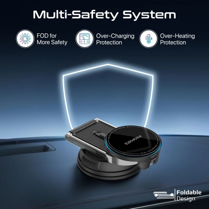 Promate MagNeo-15W Detachable Wireless Car Charger