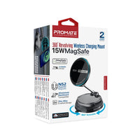 Promate RevoMount-15W 360° Wireless Car Charger