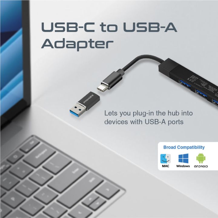 Promate LiteHub-4 4-Port USB-C Data Hub