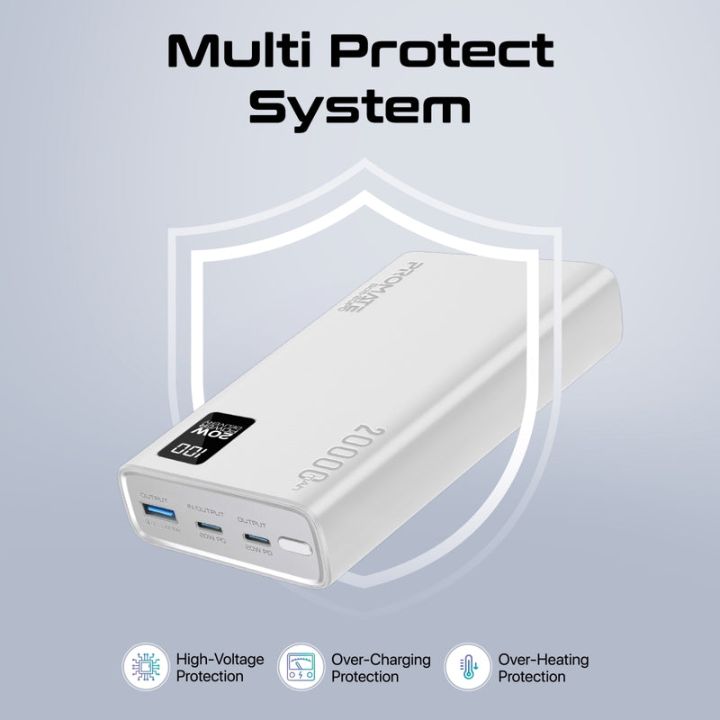 Promate Bolt-20PD 20000mAh 22.5W Power Bank