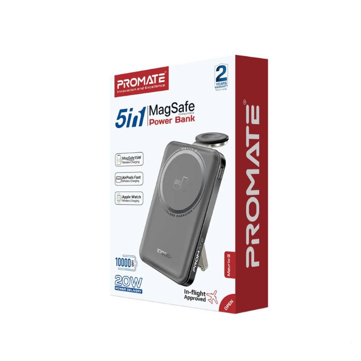 Promate Mavrix-3 10000mAh 3-in-1 Magnetic Power Bank