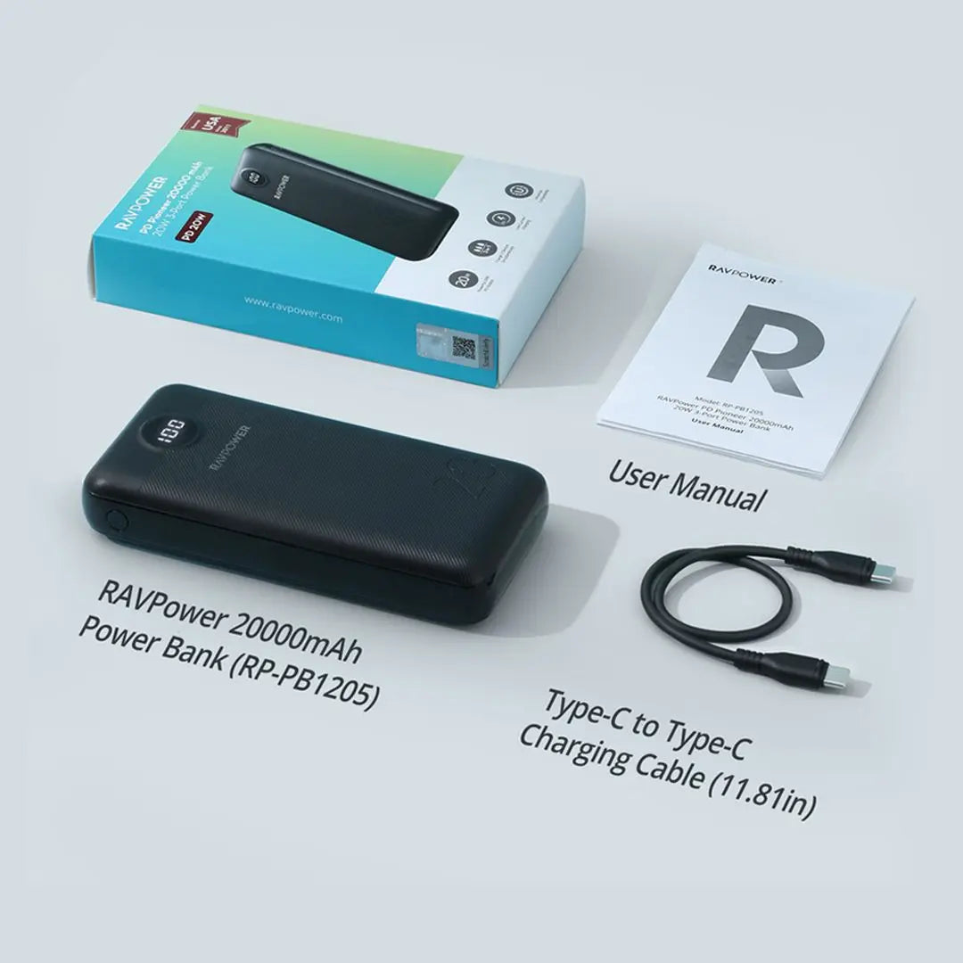 RAVPower RP-PB1205 PD Pioneer 20000mAh 20W Power Bank
