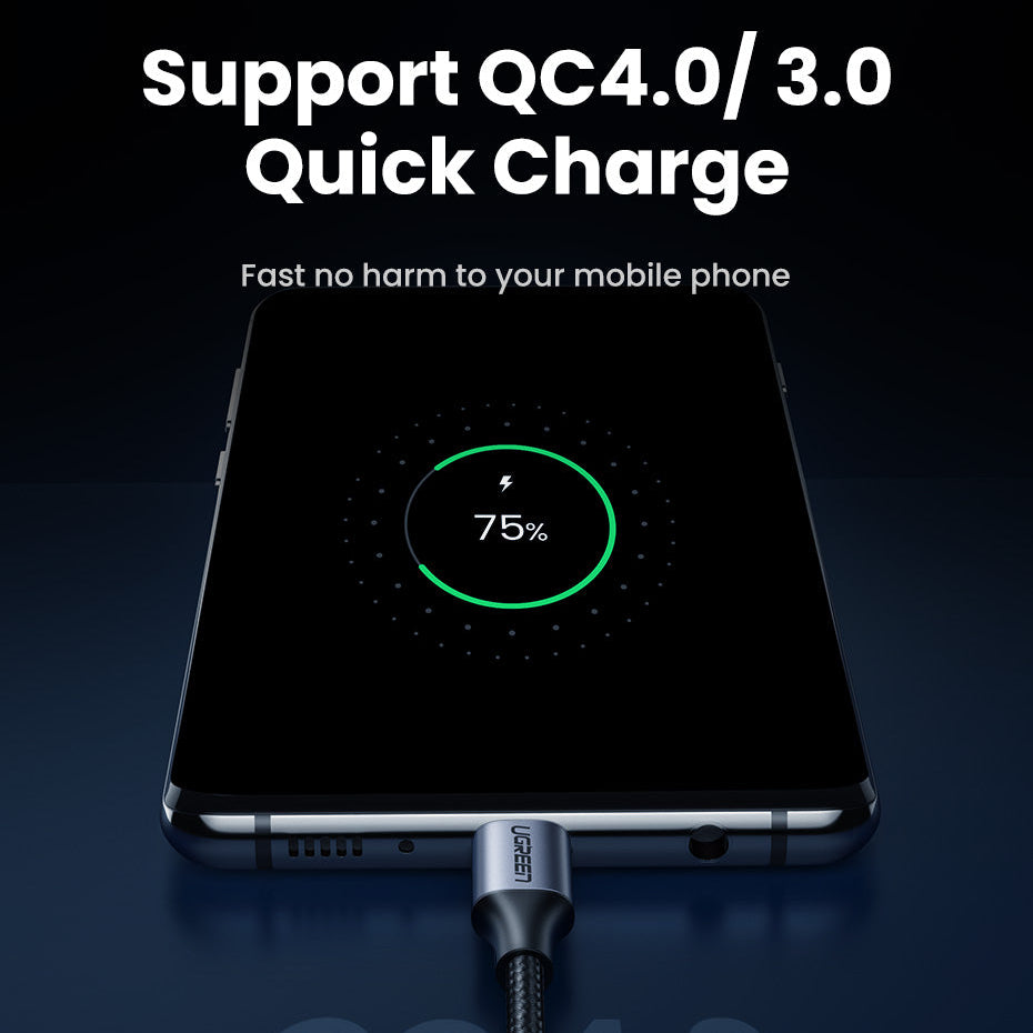 Ugreen US261 100W USB C to USB C Round Cable 1m