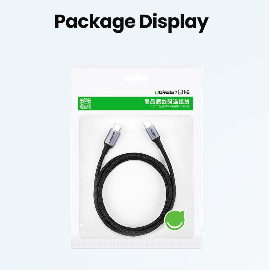 Ugreen US261 100W USB C to USB C Round Cable 1m