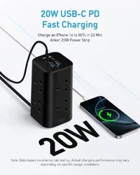 Anker A9185 12-in-1 USB Power Strip with 20W USB-C Fast Charging