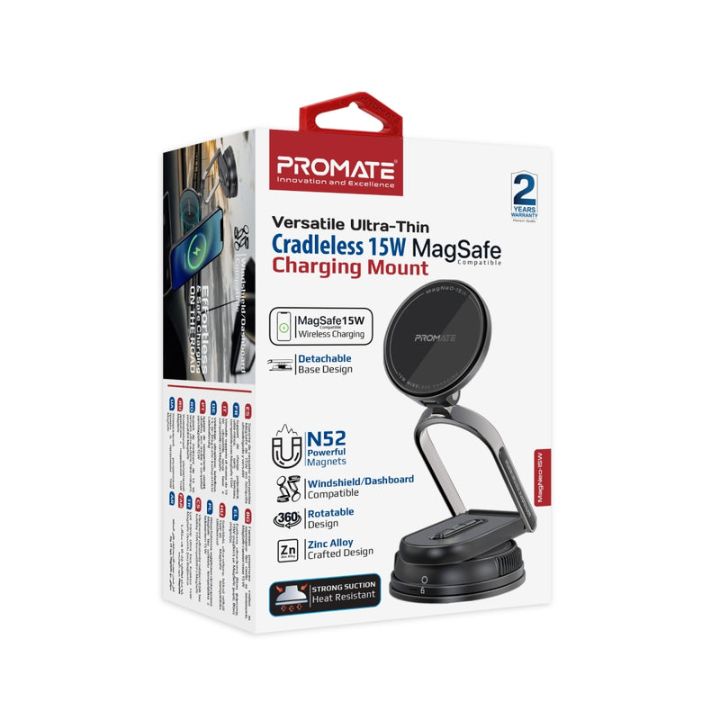 Promate MagNeo-15W Detachable Wireless Car Charger