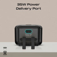 Promate Mavrix 10000mAh 35W Power Bank with Built-In Cables