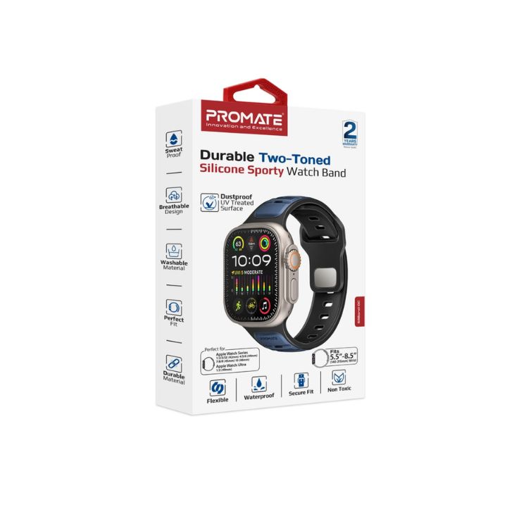 Promate SiliBand-DC Two-Tone Silicone Apple Watch Band