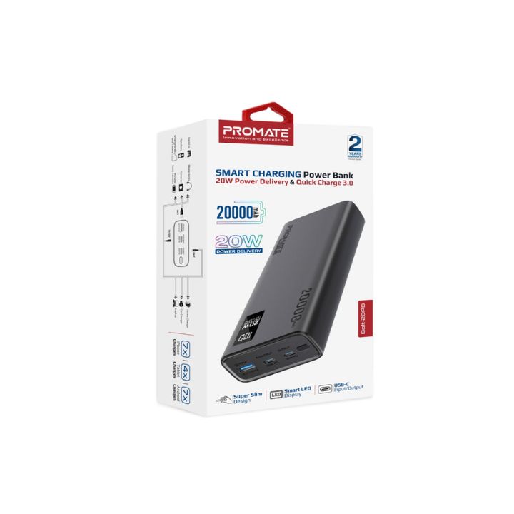 Promate Bolt-20PD 20000mAh 22.5W Power Bank