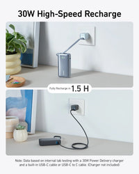 Anker Nano 10000mAh 30W Power Bank with Built-In USB-C Cable