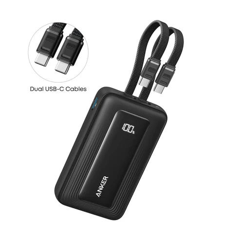 Anker Zolo A1680 10K Power Bank with Dual USB-C Cables