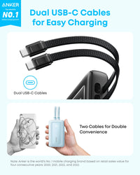 Anker Zolo A1680 10K Power Bank with Dual USB-C Cables