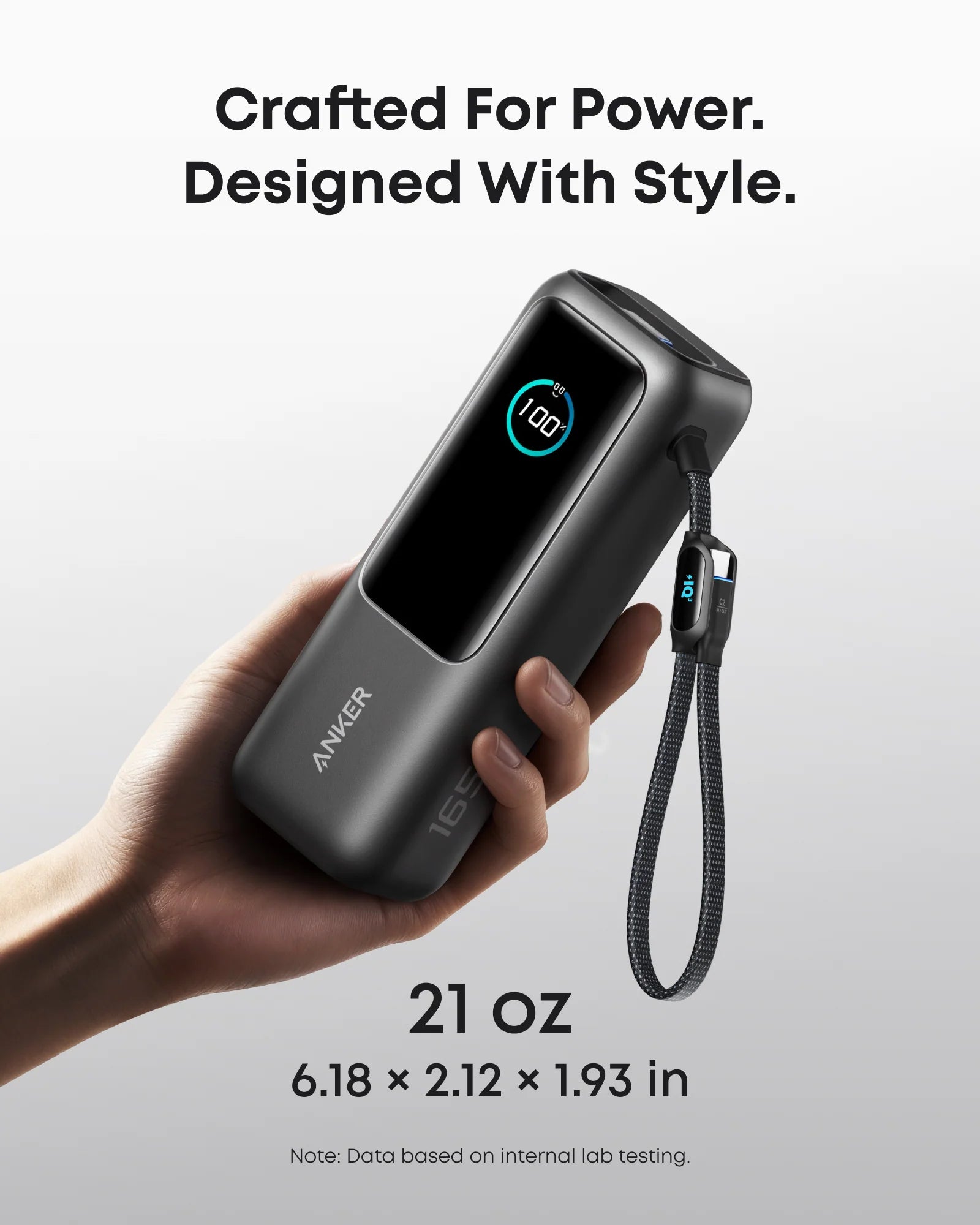 Anker 25K 165W Laptop Power Bank with Built-In & Retractable Cables