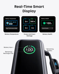 Anker 25K 165W Laptop Power Bank with Built-In & Retractable Cables