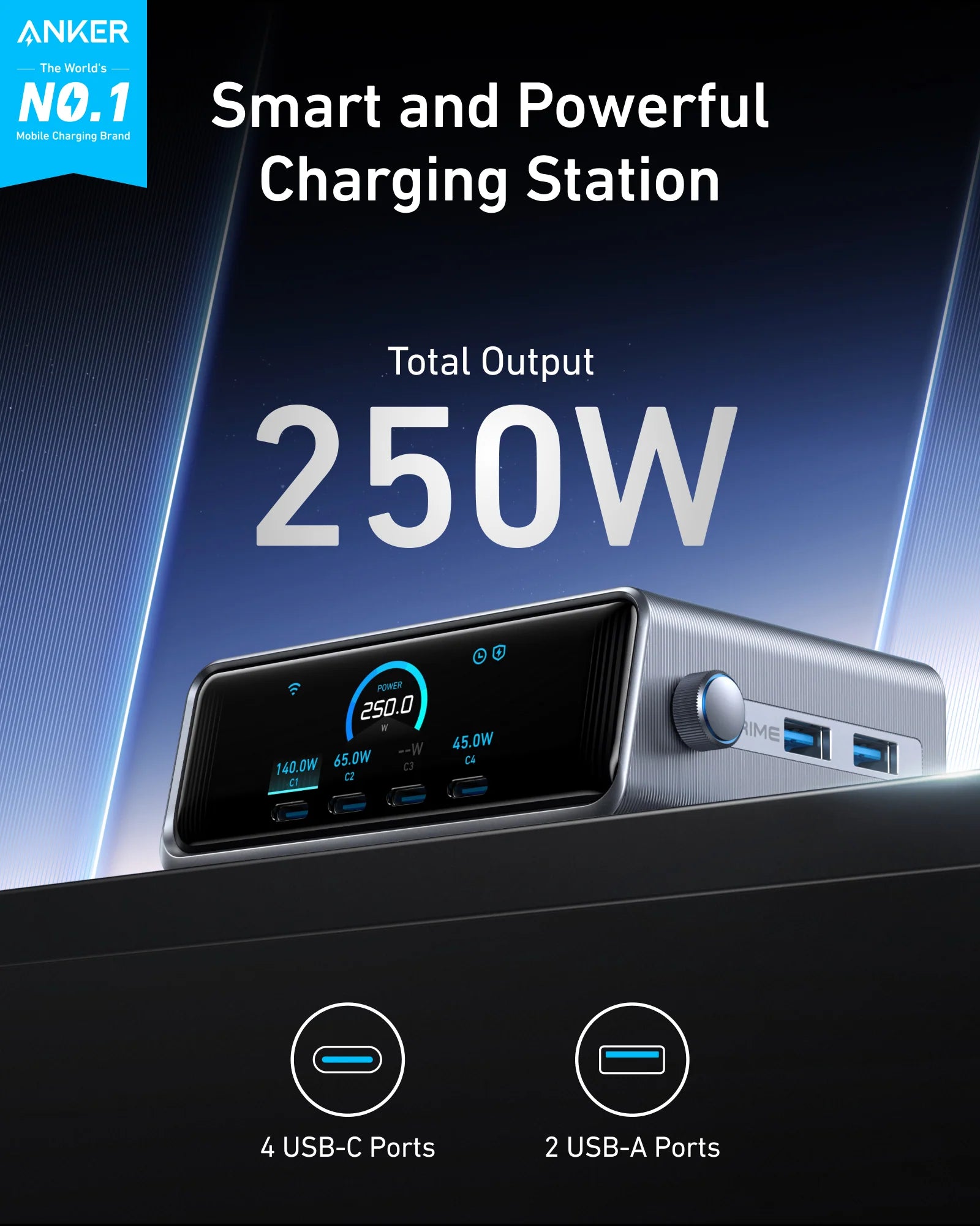Anker Prime 250W 6-Port GaNPrime Charger