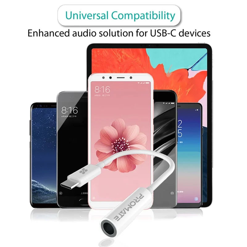 Promate AUXLink C USB C to 3.5mm AUX Adapter
