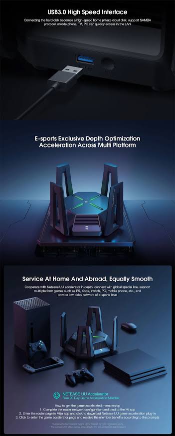 Mi Router AX9000 EU Tri-Band Wi-Fi 6 Gaming Router