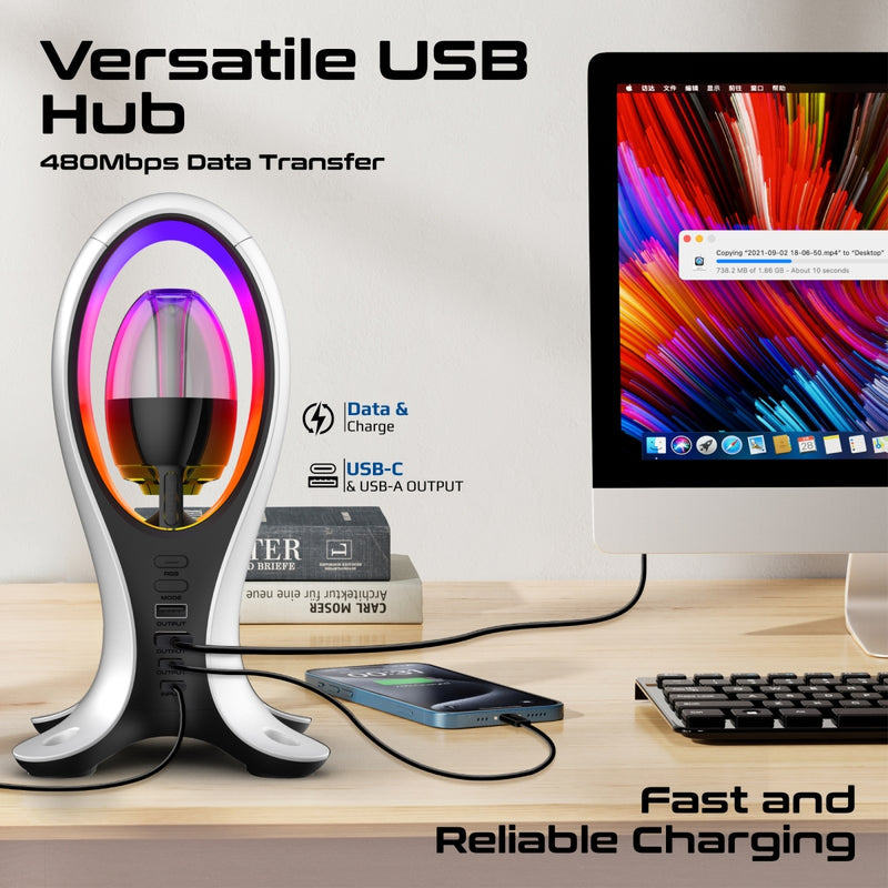 Promate Alpha X RGB Speaker Headphone Stand