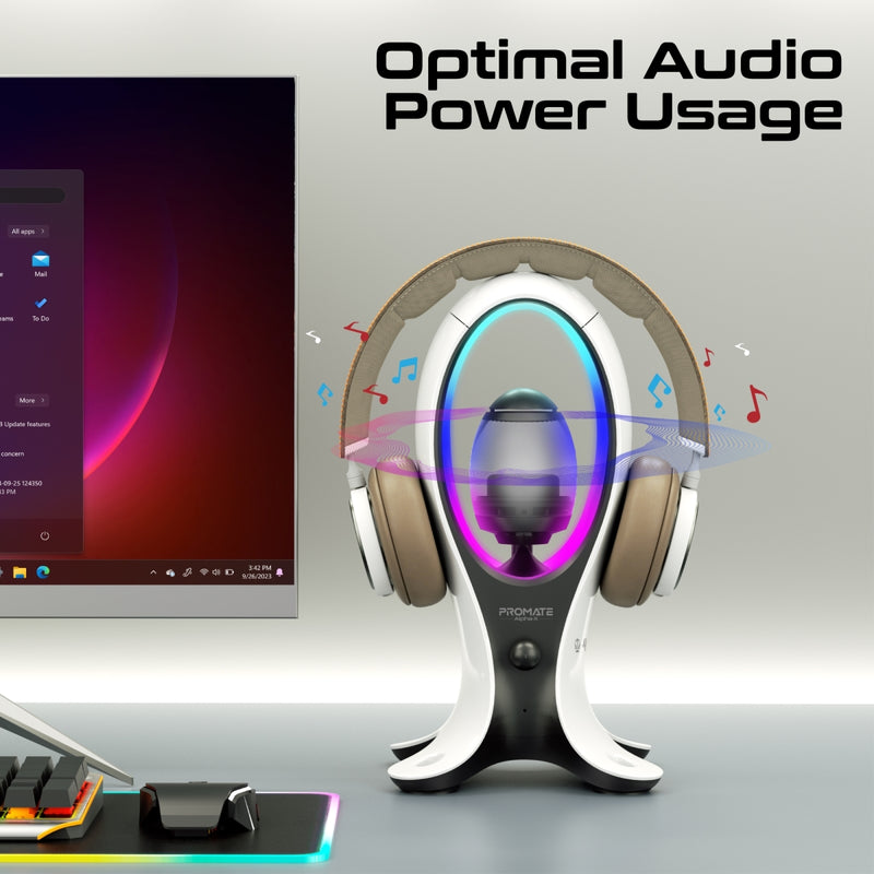 Promate Alpha X RGB Speaker Headphone Stand
